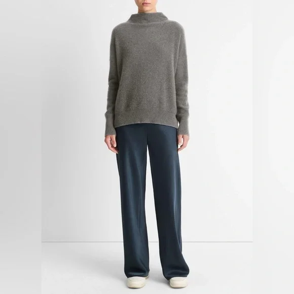 VINCE Heather Gray Wool Knit Sweater S - Picture 1 of 4